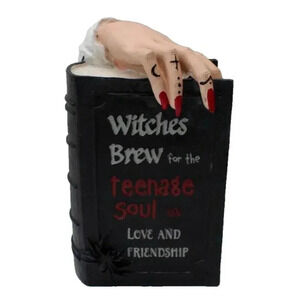Halloween Witches Brew For The Teenage Soul Spell Book Skeleton Hand Decor